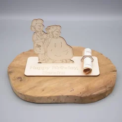 Geldgeschenk Friseur - aus Holz personalisiert