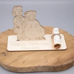 Geldgeschenk Friseur - aus Holz personalisiert