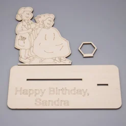 Geldgeschenk Friseur - aus Holz personalisiert