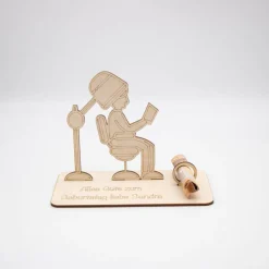 Geldgeschenk Friseurstuhl - aus Holz personalisiert