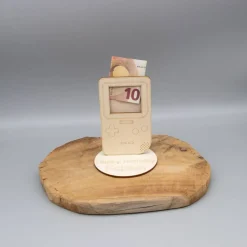 Geldgeschenk Gameboy - aus Holz personalisiert