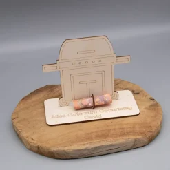 Geldgeschenk Gasgrill - aus Holz personalisiert