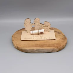 Geldgeschenk Geburt - Kinderwagen - aus Holz personalisiert