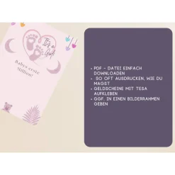 Geldgeschenk Geburt Baby | Geburtsgeschenk Geld | rosa | A4 PDF-Datei zum selbst ausdrucken