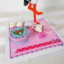 Geldgeschenk Geburt, Storch, Mädchen rosa, Geschenk zur Geburt