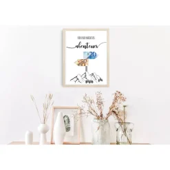 Geldgeschenk Geburtstag | persönliches Geburtstagsgeschenk Abenteuer Reise | Wandern Berge | runder Geburtstag