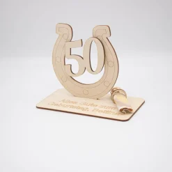 Geldgeschenk 50.Geburtstag - aus Holz personalisiert