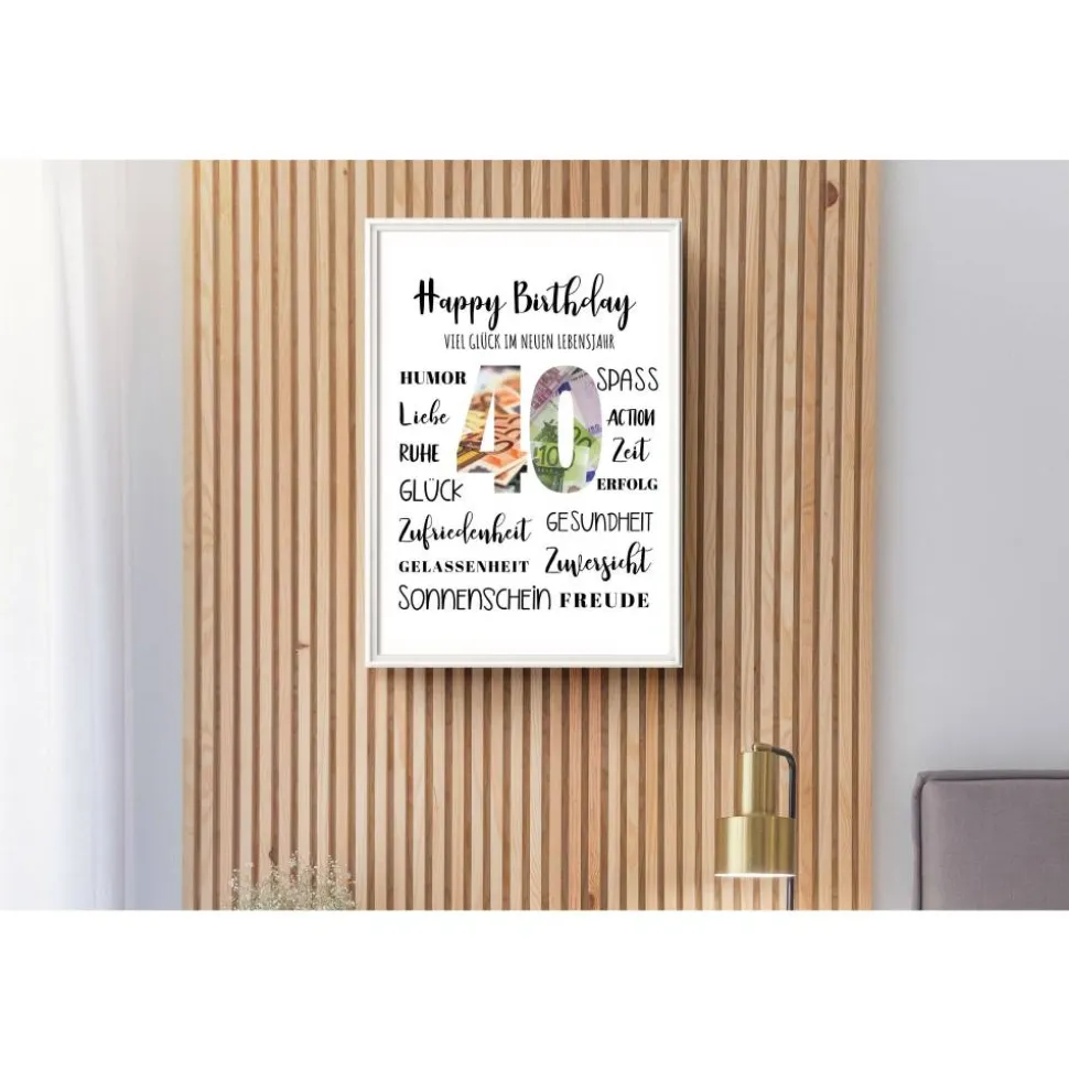 Geldgeschenk 40.Geburtstag | persönliches Geburtstagsgeschenk | runder Geburtstag Geldgeschenk