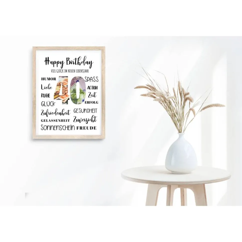 Geldgeschenk 40.Geburtstag | persönliches Geburtstagsgeschenk | runder Geburtstag Geldgeschenk