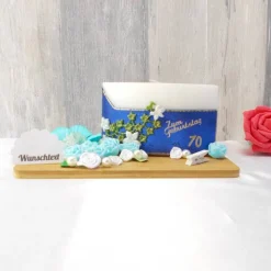 Geldgeschenk Geburtstag 70. Geburtstag Kerze, Personalisierbar, Geldgeschenk Gutschein Kerze,