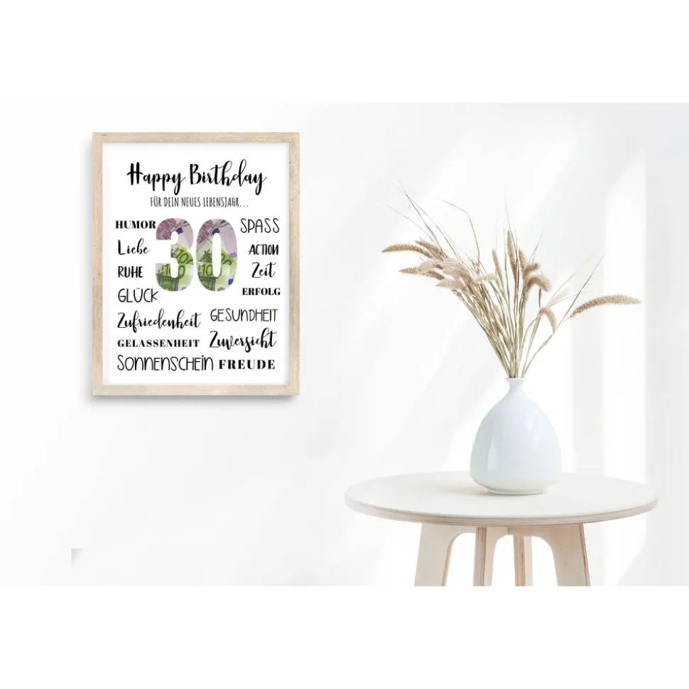 Geldgeschenk 30.Geburtstag | persönliches Geburtstagsgeschenk | runder Geburtstag Geldgeschenk
