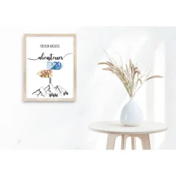 Geldgeschenk Geburtstag | persönliches Geburtstagsgeschenk Abenteuer Reise | Wandern Berge | runder Geburtstag