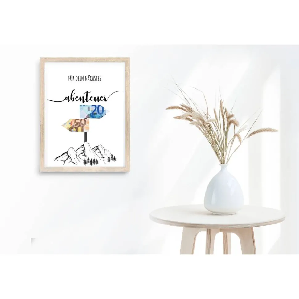 Geldgeschenk Geburtstag | persönliches Geburtstagsgeschenk Abenteuer Reise | Wandern Berge | runder Geburtstag