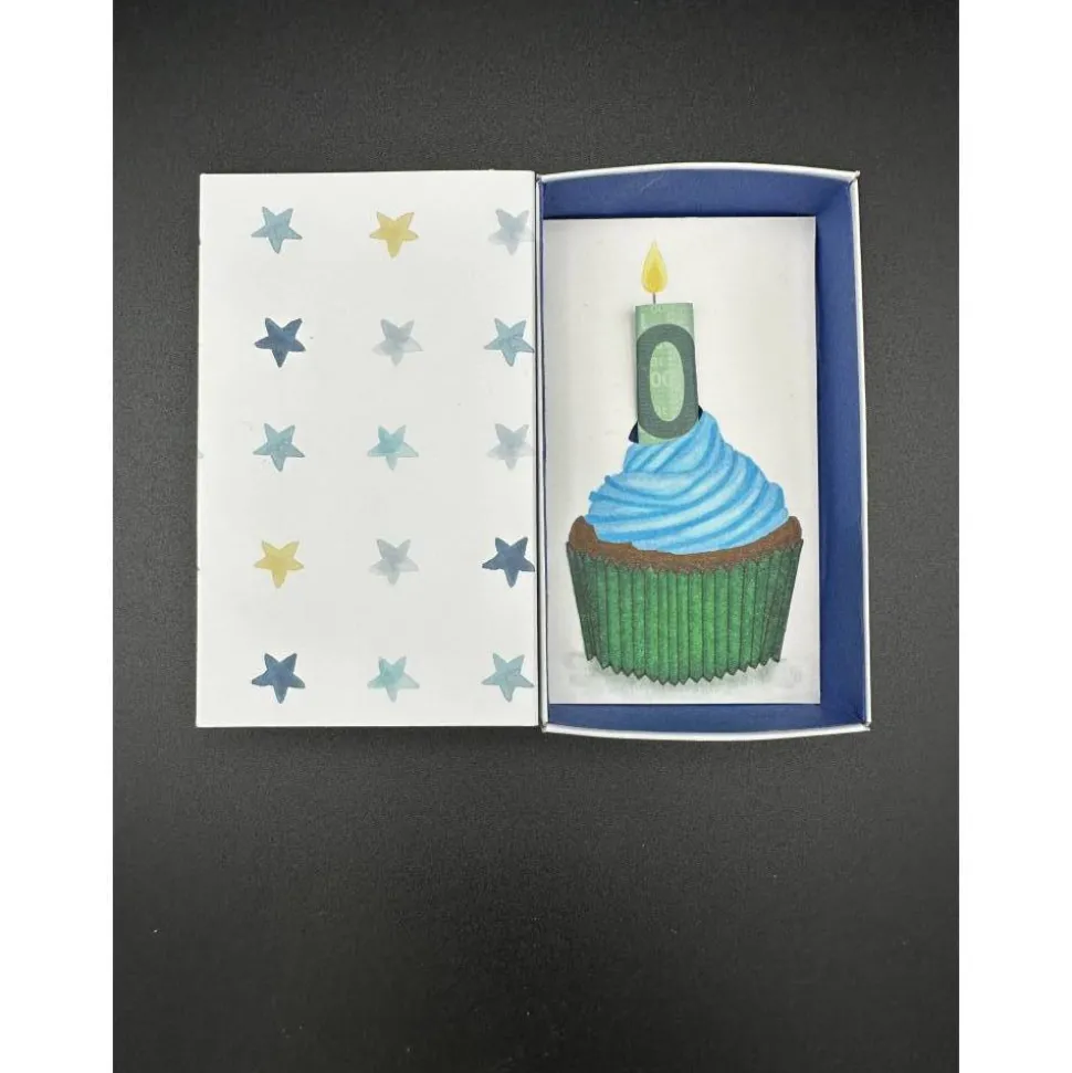 Geldgeschenk Geburtstag CupCake Box – Kreative Geschenkbox für Geldscheine