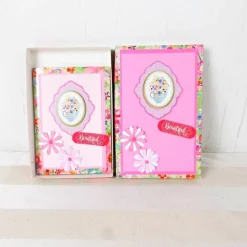 Geldgeschenk Geburtstag, Glückwunschkarte in Geschenkverpackung, rosa