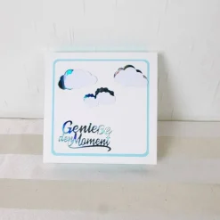 Geldgeschenk Geburtstag, Genieße den Moment, weiß blau