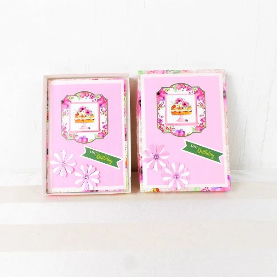 Geldgeschenk Geburtstag, Glückwunschkarte in Geschenkverpackung, rosa Nr.2