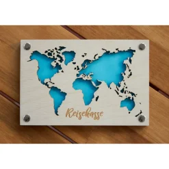 Geldgeschenk Geburtstag, Hochzeitsgeschenk, Geburtstagskarte, Weltkarte, Reisekasse, Geschenk Hochzeit, Wunscherfüller
