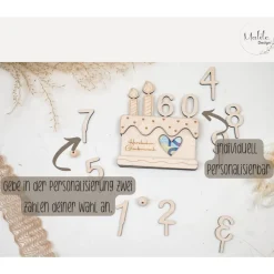 Geldgeschenk Geburtstag I Holz Torte I Geschenkverpackung I Geschenkidee I Wunscherfüller I Geldgeschenk Geburtstag