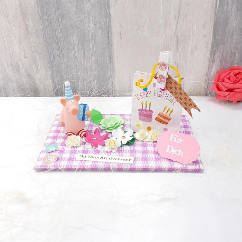 Geldgeschenk Geburtstag, lustig, Schweinchen, Jubiläum, Geschenk