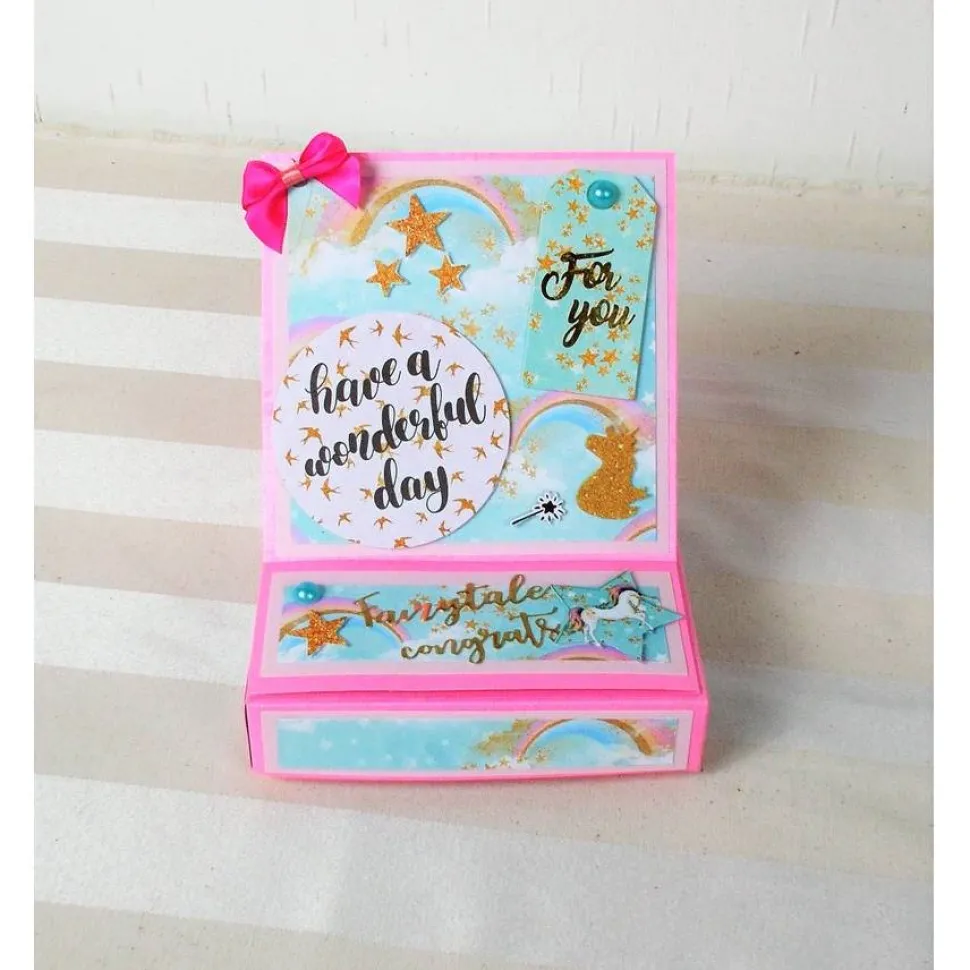 Geldgeschenk Geburtstag, rosa mit Einhorn, Geschenkverpackung