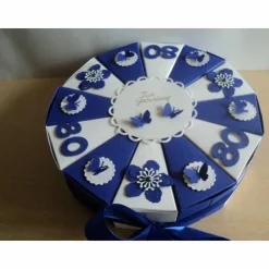 Geldgeschenk Geburtstag Schachteltorte Papiertorte Geburtstagstorte Geburtsgsgeschenk Farbe und Zahl nach Wahl Torte