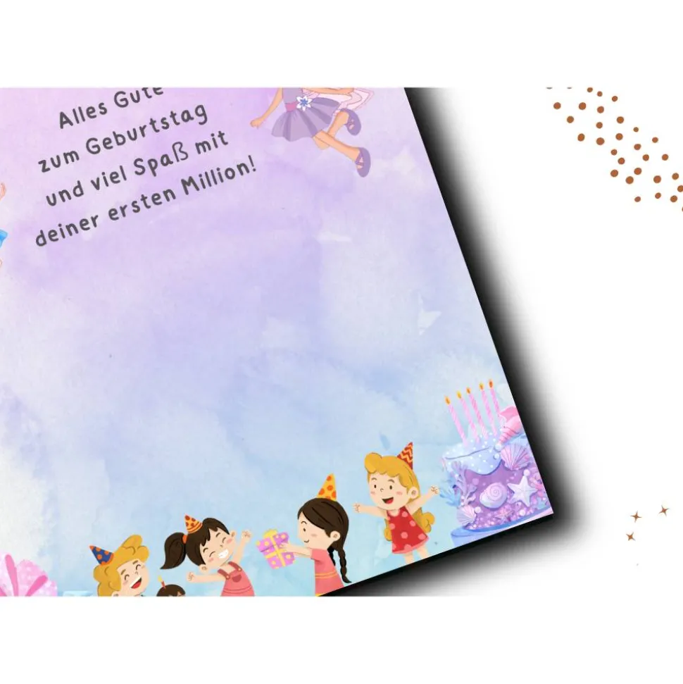 Geldgeschenk Geburtstagskarte "Happy Birthday" Wunscherfüller | Geldgeschenk für Kinder | digitaler Download | P