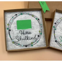 Geldgeschenk, Geschenkbox, Gutscheinbox, .., zum Schulanfang.....Einschulungskarte...