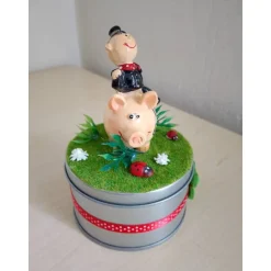 Geldgeschenk Glücksschwein Metalldose – Originelle Geschenkbox für Geburtstag, Abitur & Jubiläum - Jahrestag