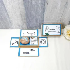 Geldgeschenk Glücksstein, Delfin, Geburtstagsgeschenk, Weihnachtsgeschenk, Glücksbringer, Gutschein, Geschenk für, 6