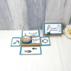 Geldgeschenk Glücksstein, Delfin, Geburtstagsgeschenk, Weihnachtsgeschenk, Glücksbringer, Gutschein, Geschenk für, 6