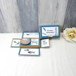 Geldgeschenk Glücksstein, Delfin, Geburtstagsgeschenk, Weihnachtsgeschenk, Glücksbringer, Gutschein, Geschenk für, 5