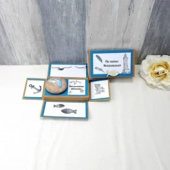 Geldgeschenk Glücksstein, Delfin, Geburtstagsgeschenk, Weihnachtsgeschenk, Glücksbringer, Gutschein, Geschenk für, 5