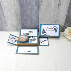 Geldgeschenk Glücksstein, Delfin, Geburtstagsgeschenk, Weihnachtsgeschenk, Glücksbringer, Gutschein, Geschenk für, 1