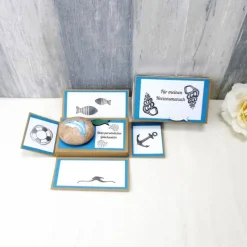 Geldgeschenk Glücksstein, Delfin, Geburtstagsgeschenk, Weihnachtsgeschenk, Glücksbringer, Gutschein, Geschenk für, 1