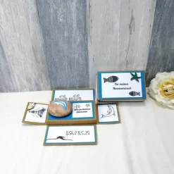 Geldgeschenk Glücksstein, Delfin, Geburtstagsgeschenk, Weihnachtsgeschenk, Glücksbringer, Gutschein, Geschenk für, 12