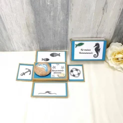 Geldgeschenk Glücksstein, Delfin, Geburtstagsgeschenk, Weihnachtsgeschenk, Glücksbringer, Gutschein, Geschenk für, 8