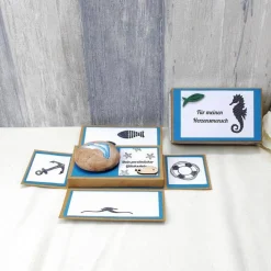 Geldgeschenk Glücksstein, Delfin, Geburtstagsgeschenk, Weihnachtsgeschenk, Glücksbringer, Gutschein, Geschenk für, 8