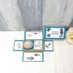 Geldgeschenk Glücksstein, Delfin, Geburtstagsgeschenk, Weihnachtsgeschenk, Glücksbringer, Gutschein, Geschenk für, 10