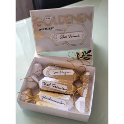 Geldgeschenk Goldene Hochzeit, Knallbonbons, Stampin up