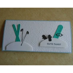 Geldgeschenk Gutschein Geburtstag Ski Snowboard Geschenkidee Gutscheinverpackung Farbe nach Wahl