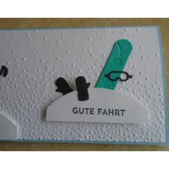 Geldgeschenk Gutschein Geburtstag Ski Snowboard Geschenkidee Gutscheinverpackung Farbe nach Wahl