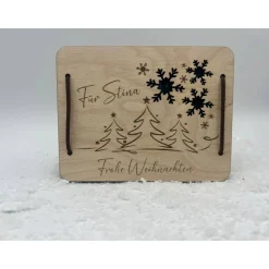 Geldgeschenk. Gutscheinkarte / Weihnachtskarte, Geschenkgutschein personalisierbar