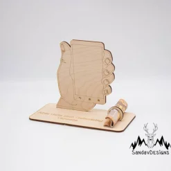 Geldgeschenk Handy - aus Holz personalisiert