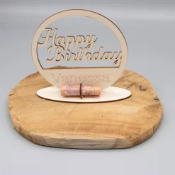 Geldgeschenk Happy Birthday - aus Holz personalisiert