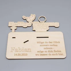 Geldgeschenk Heilige Firmung - aus Holz personalisiert