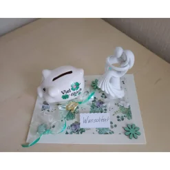 Geldgeschenk Hochzeit – Viel Glück Sparschwein als kreative Flitterwochenkasse Geschenkidee