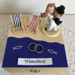 Geldgeschenk Hochzeit Flitterwochen Reise Urlaub Strand Meer Hochzeitsreise Hochzeitsgeschenk maritim Brautpaar Geld schenken