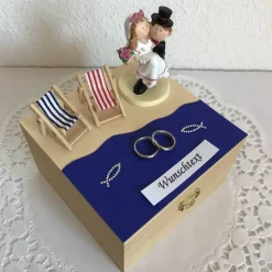 Geldgeschenk Hochzeit Flitterwochen Reise Urlaub Strand Meer Hochzeitsreise Hochzeitsgeschenk maritim Brautpaar Geld schenken
