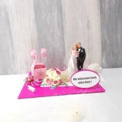 Geldgeschenk Hochzeit, Hochzeitsgeschenk, pink